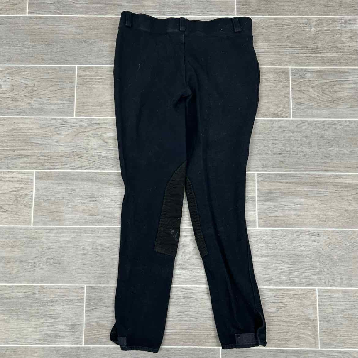 TuffRider Starter Low Rise Pull On Knee Patch Tights, Size 14