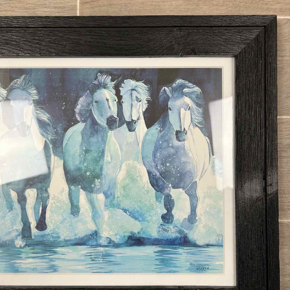 Horse Print, Matted and Framed, 17.5" x 14.5"