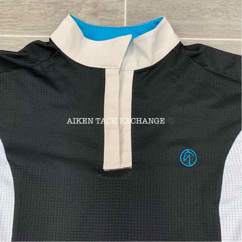Kathryn Lily Equestrian Short Sleeve Show Shirt, Size Small
