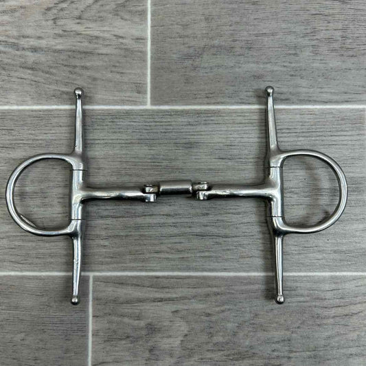 Double Joint Hinged Full Cheek Bit with Hooks 5"