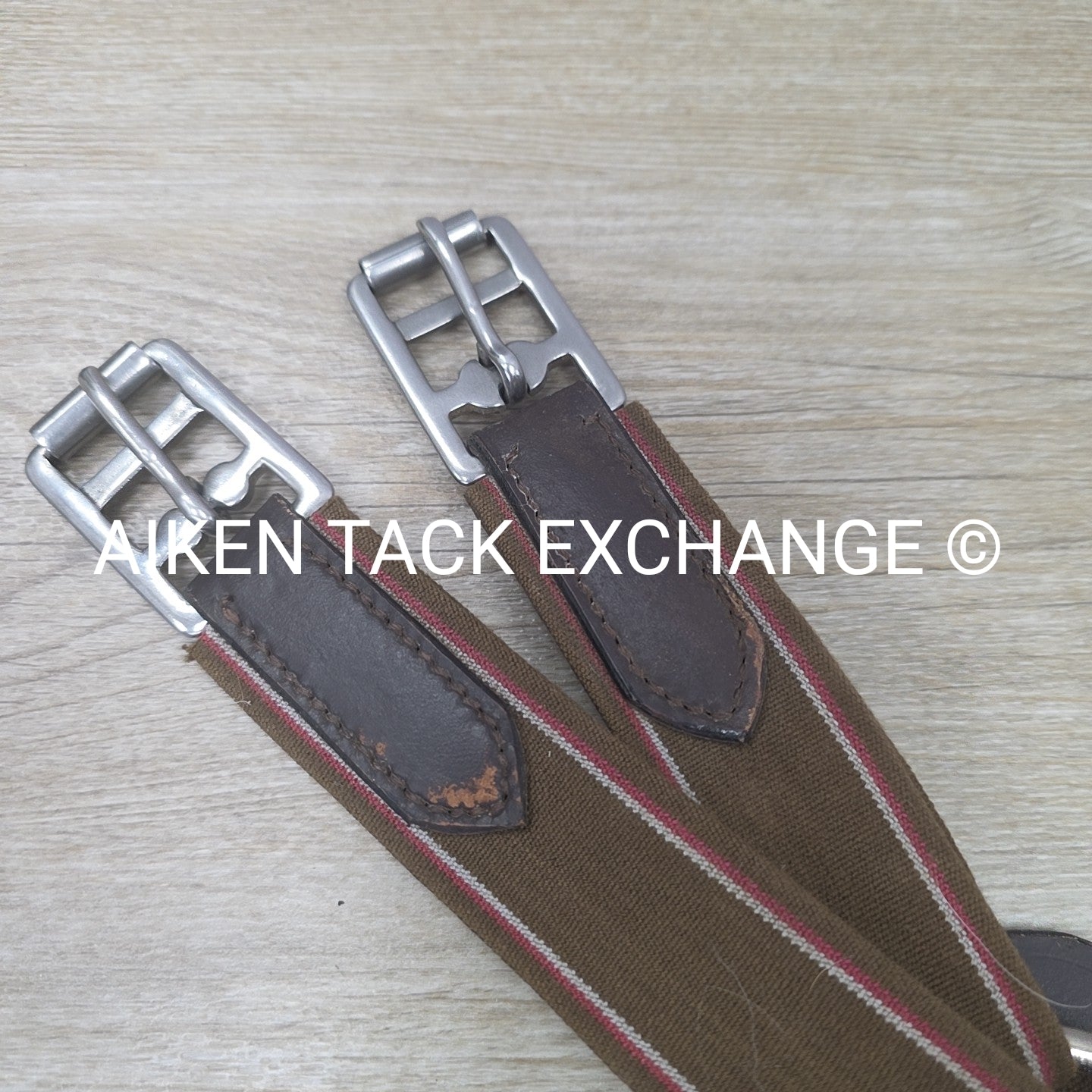 Leather Double End Elastic Equalizer Girth, Brown, 48"