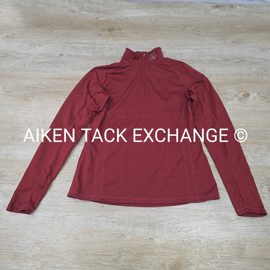 Ovation Long Sleeve 1/4 Zip Top, Size Medium