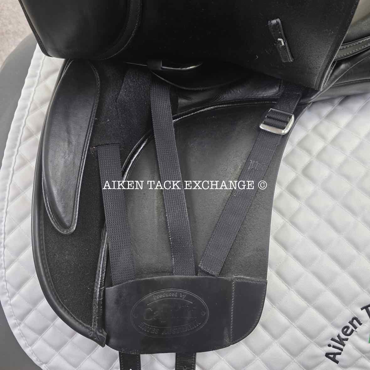 2004 Bates Caprilli Dressage Saddle, 18" Seat, Adjustable Tree - Changeable Gullet, Wool Flocked Panels