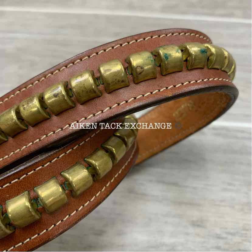 Tory Leather Clincher Brass Buckle Belt, Size 26