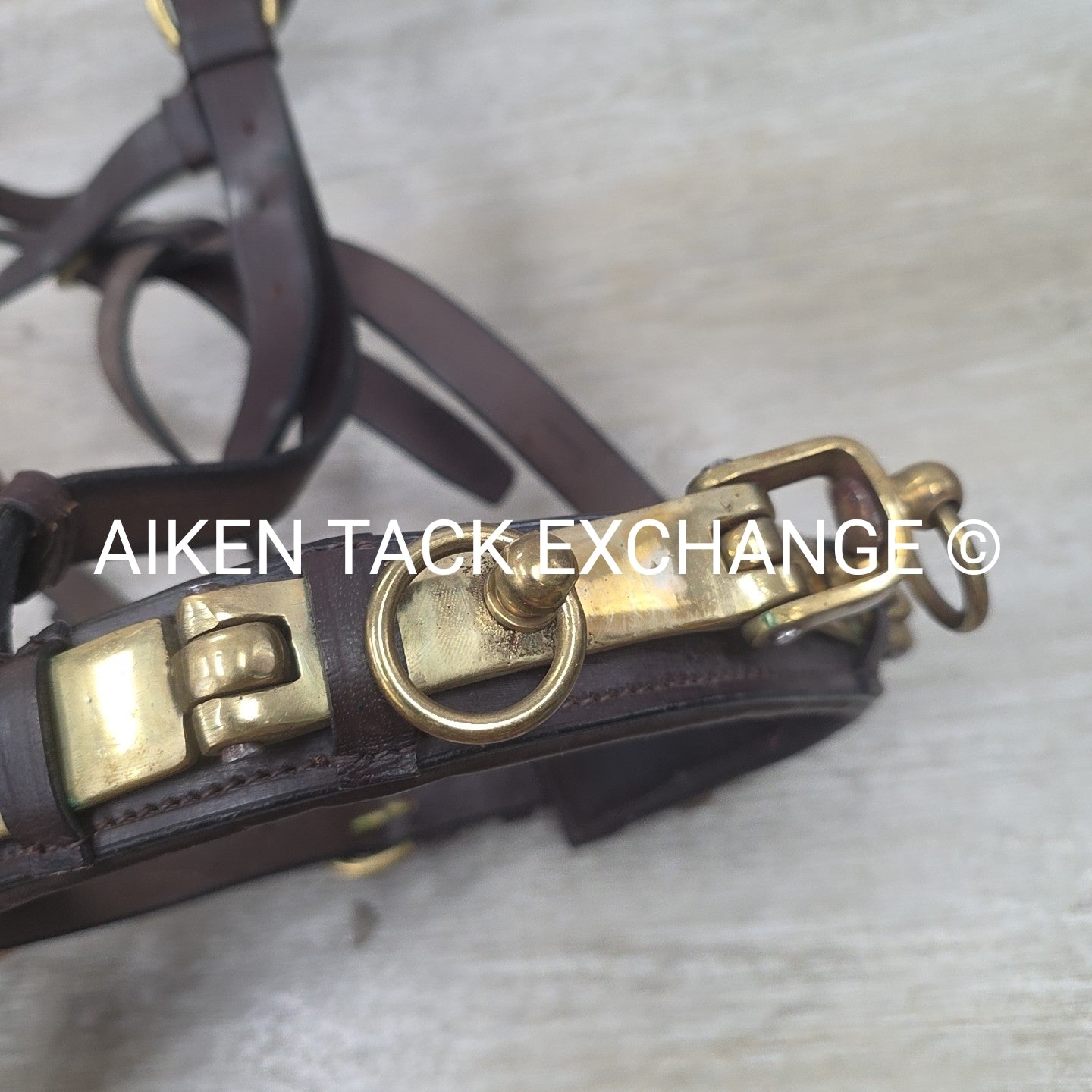 Leather Lunging Cavesson, Brown, Size Full