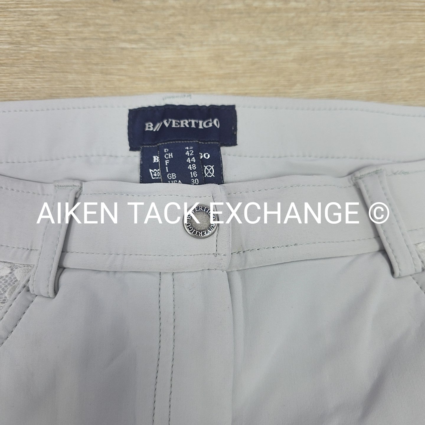 B Vertigo Silicone Grip Full Seat Breeches, Size 30