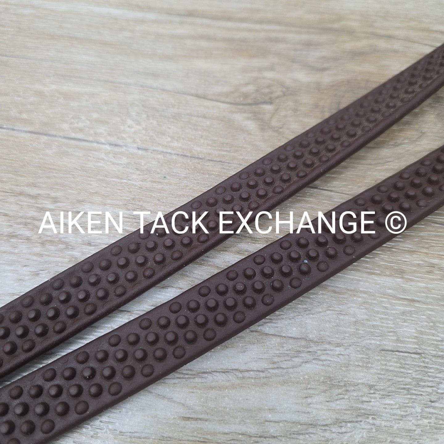 Nunn Finer Super Grip Soft Rubber Reins, Brown, 58"