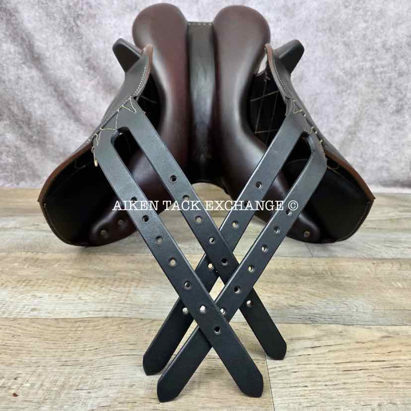 **SOLD** 2018 Antares Contact Monoflap Jump Saddle, 18" Seat, 3AA Flap, Medium Wide Tree, Foam Panels, Full Buffalo Leather