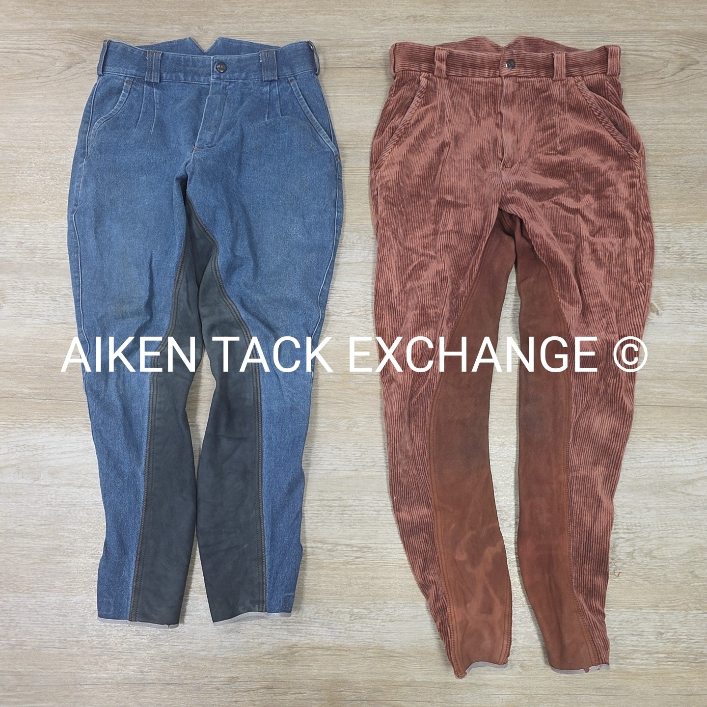 BARGAIN BUNDLE: 2 Pair Good Fellow Full Seat Breeches, Denim & Corduroy, Size 30