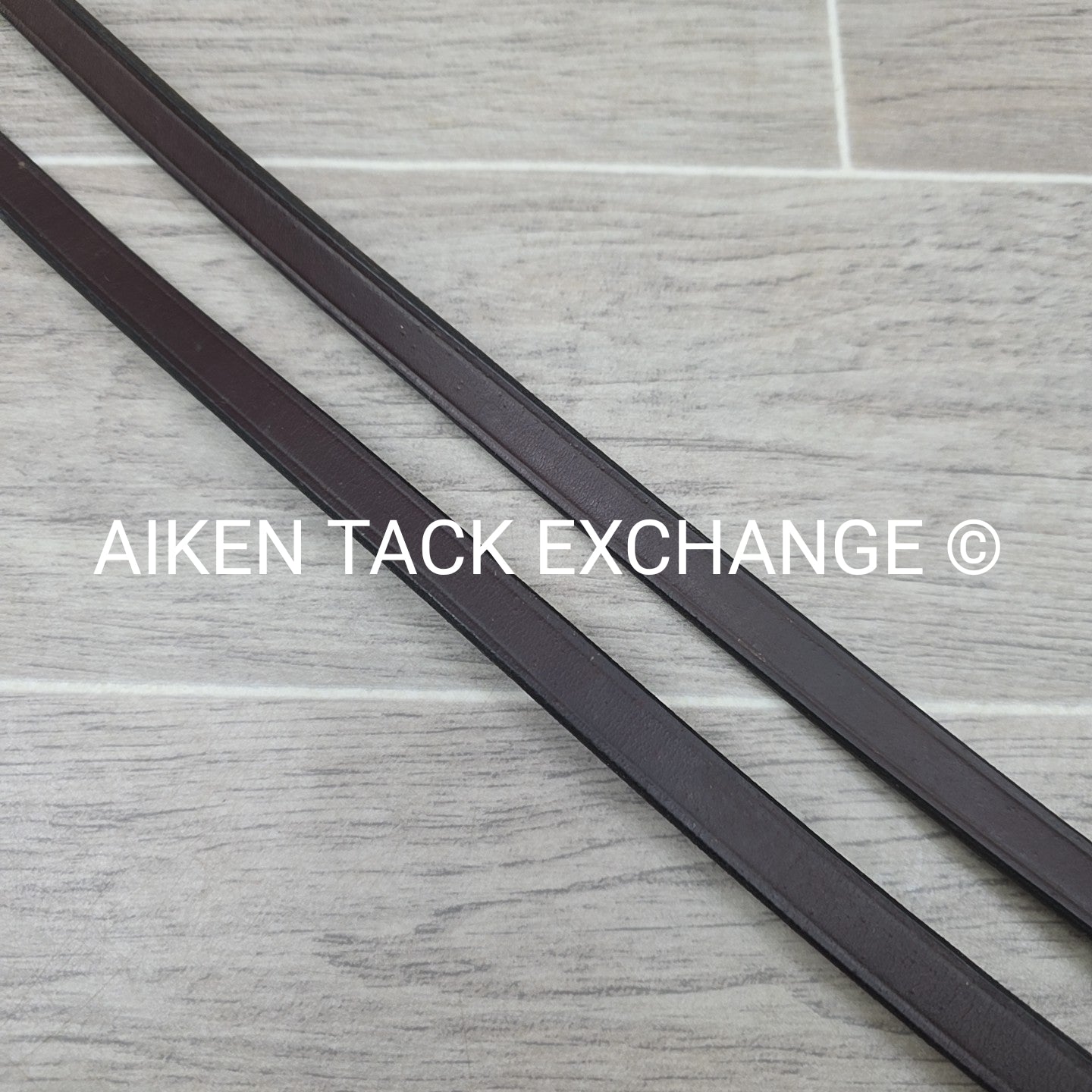 Flat Laced Reins, Brown, 57"