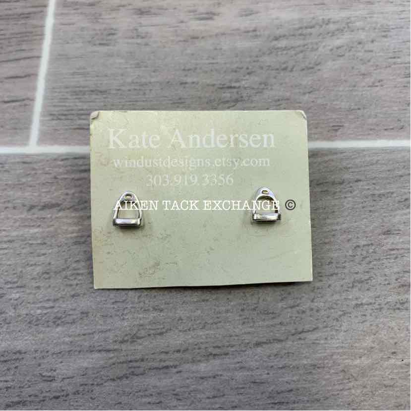 Kate Andersen Silver Stirrup Iron Earrings