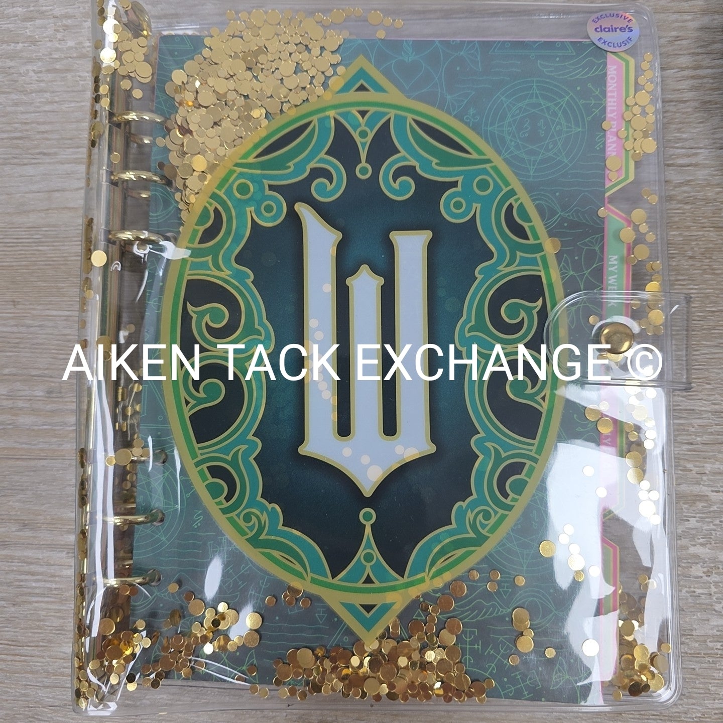 Claire's Wicked Bundle: Shaker Planner, Pin Badges, Hair Clip, Earring Set