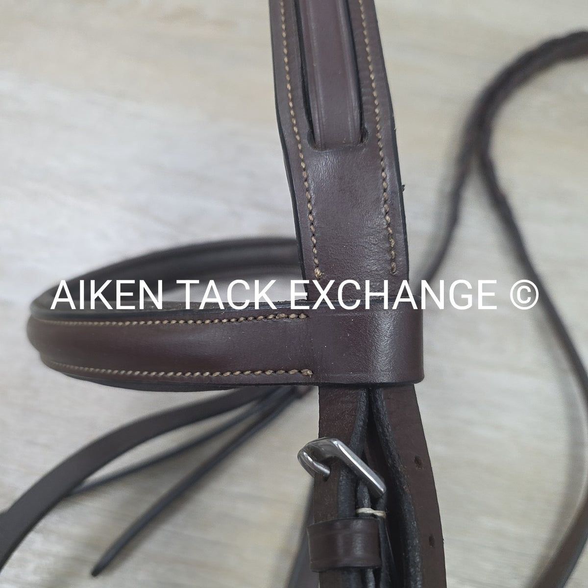 KL Select Red Barn Fancy Stitched Bridle with Laced Reins, Brown, Size Full