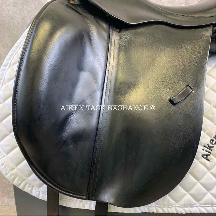 **SOLD** 2008 Trilogy Verago Elite Dressage Saddle, 18" Seat, Wide Tree, Wool Flocked Panels