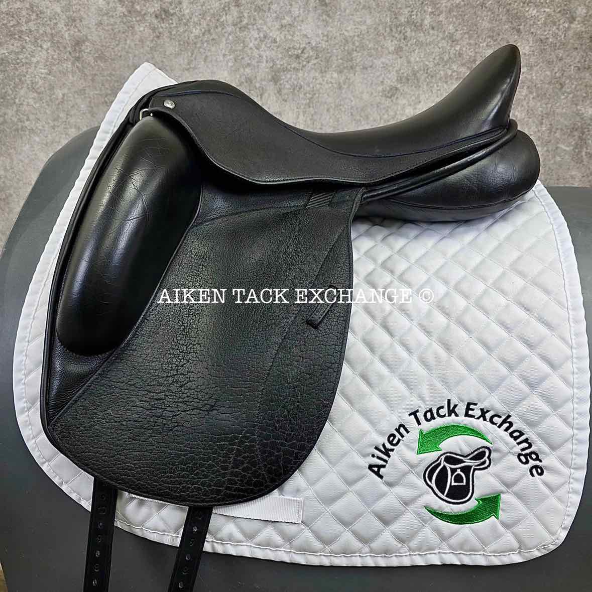 2019 Custom Saddlery Icon Flight Monoflap Dressage Saddle, 18" Seat, Adjustable Tree, Wool Flocked Panels