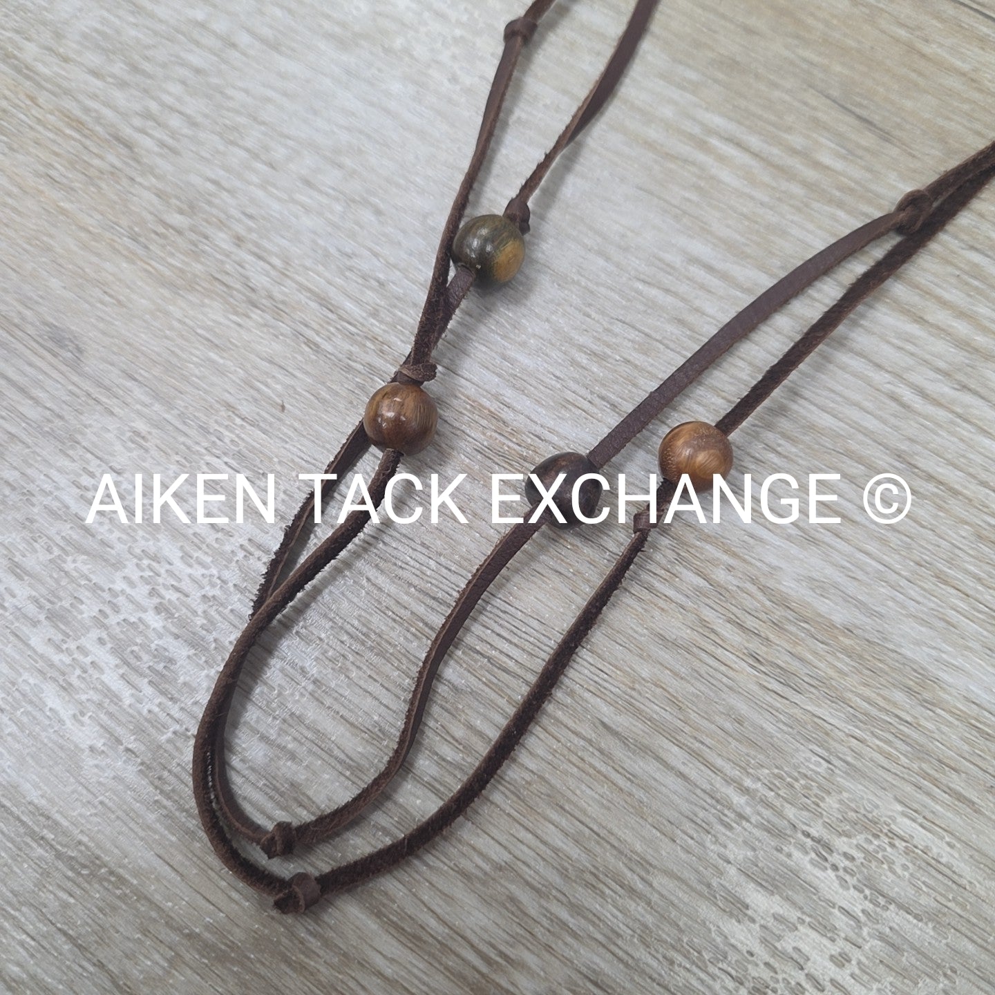 Leather & Stone Bead Necklace