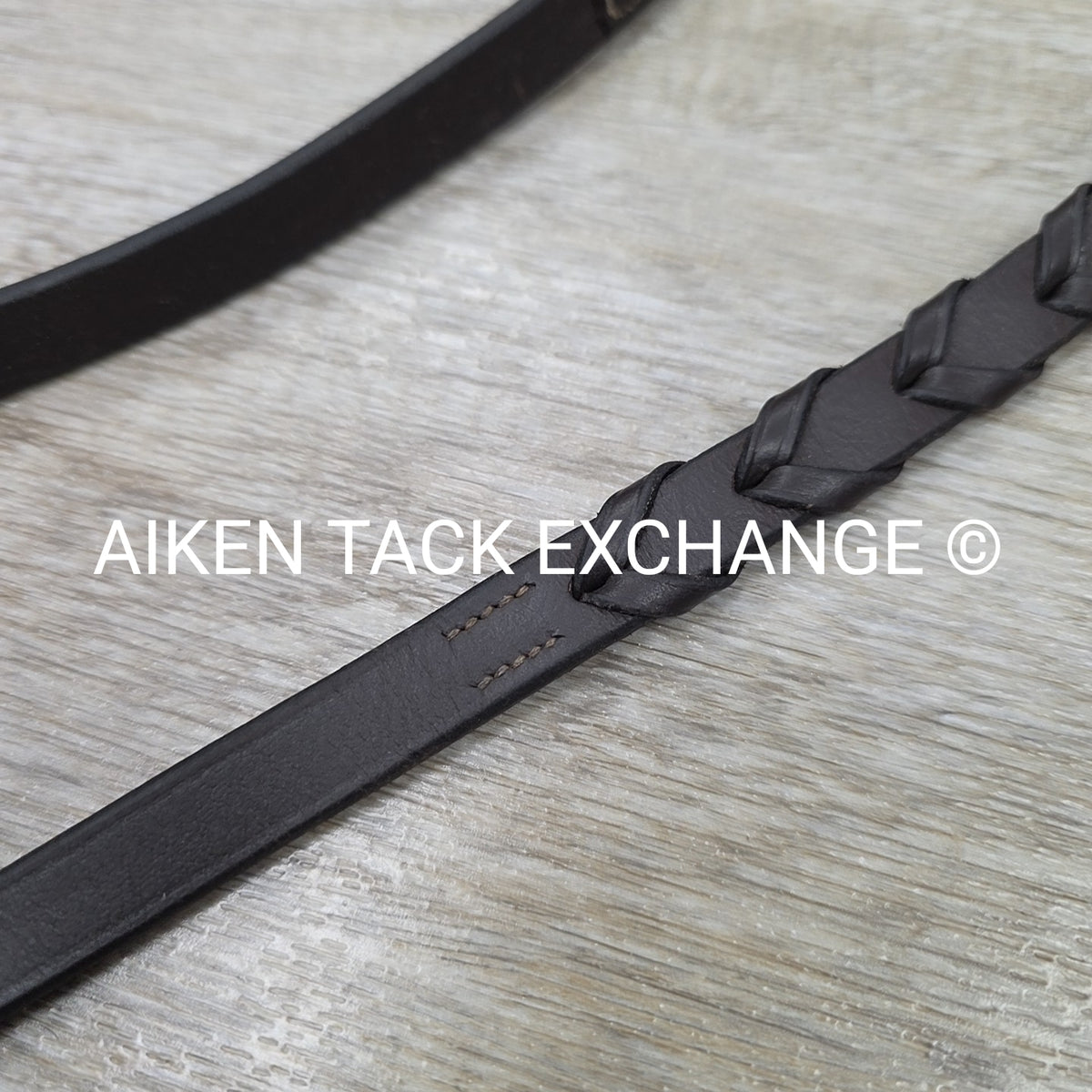 Flat Laced Reins, Brown, 56"
