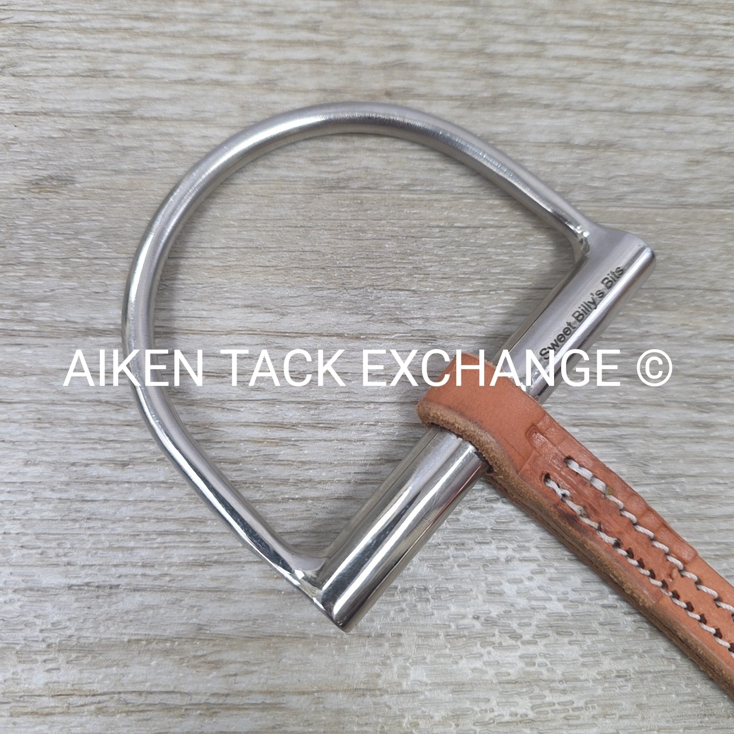 Sweet Billy's Bits Leather Mullen Mouth D Ring Bit 5.5"