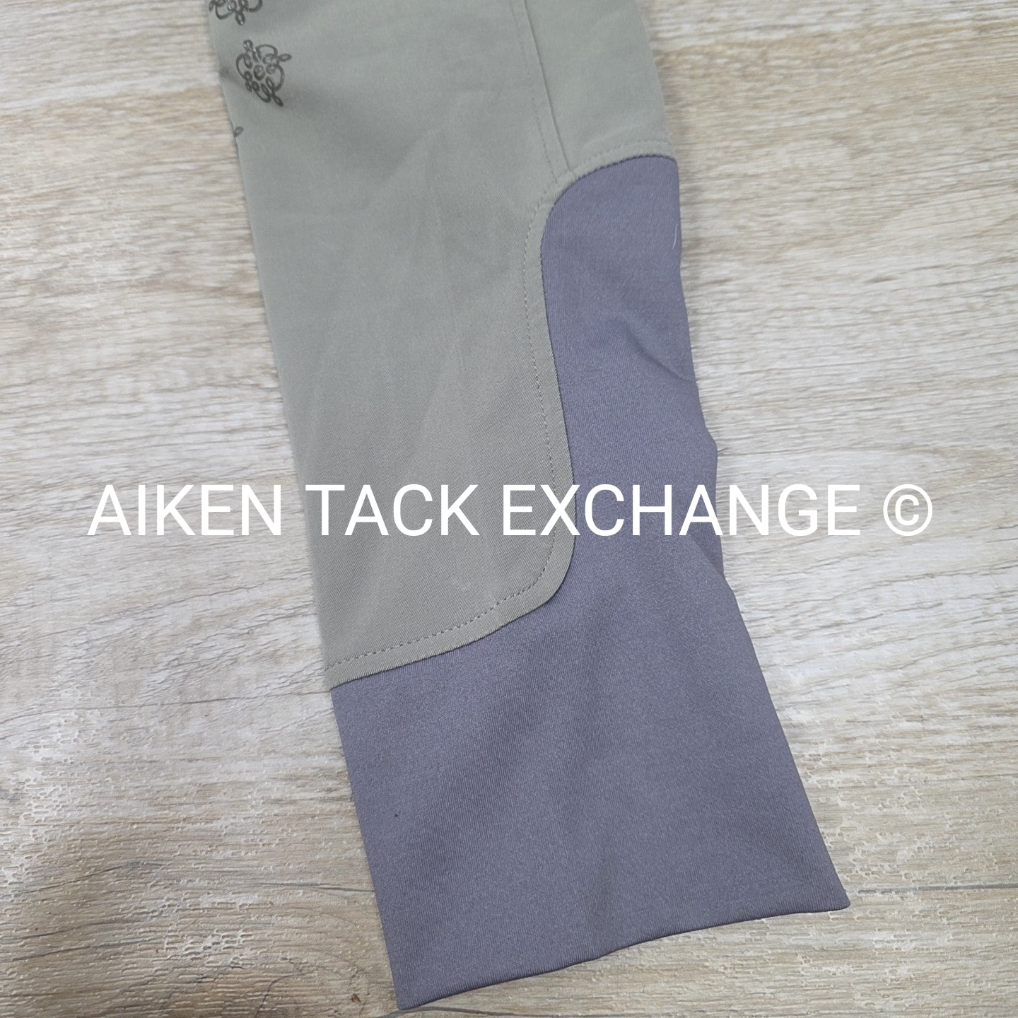 Espoir Equestrian Silicone Grip Knee Patch Breeches, Size US 28 IT 42