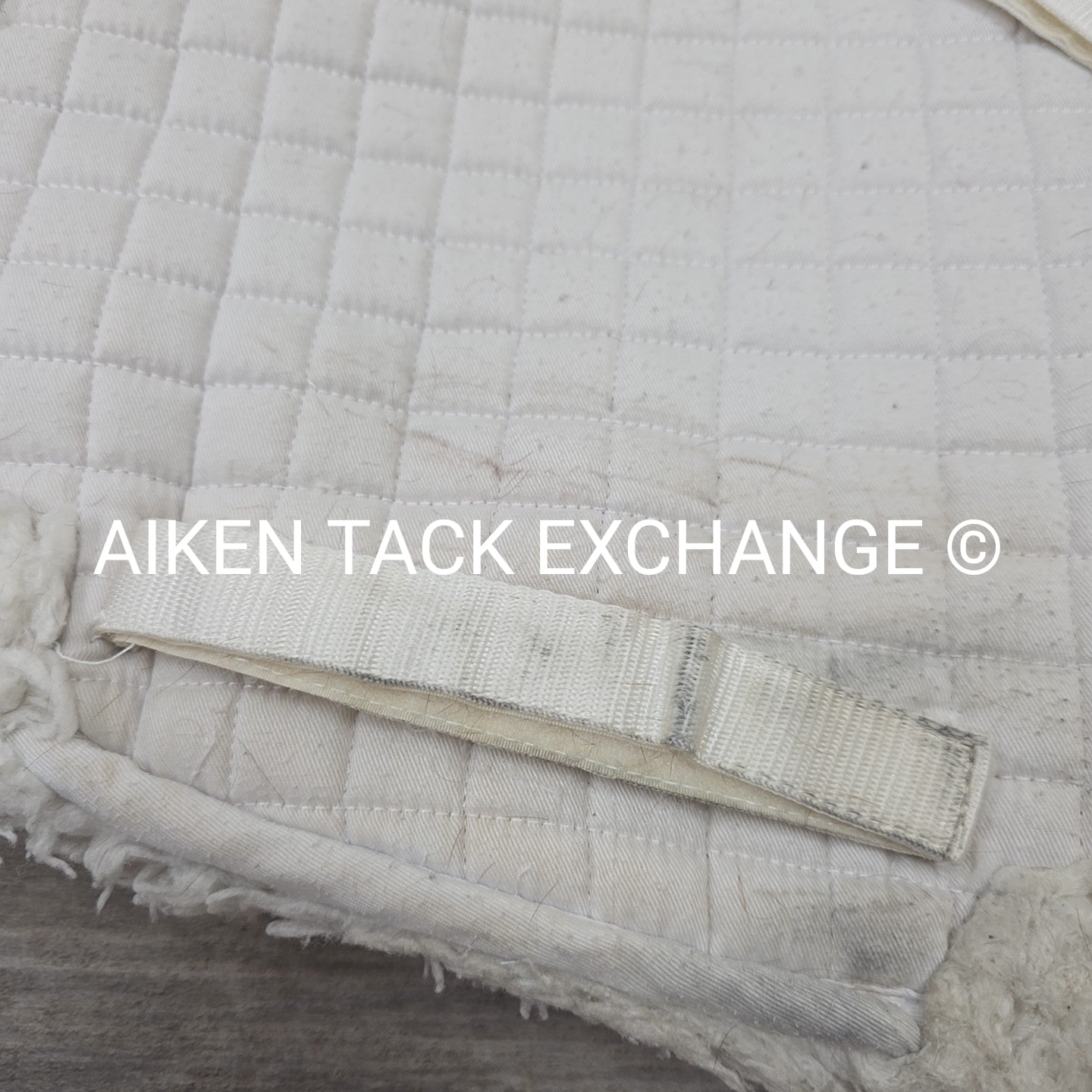 Shires Fleece Shaped Saddle Pad, White, Size Large