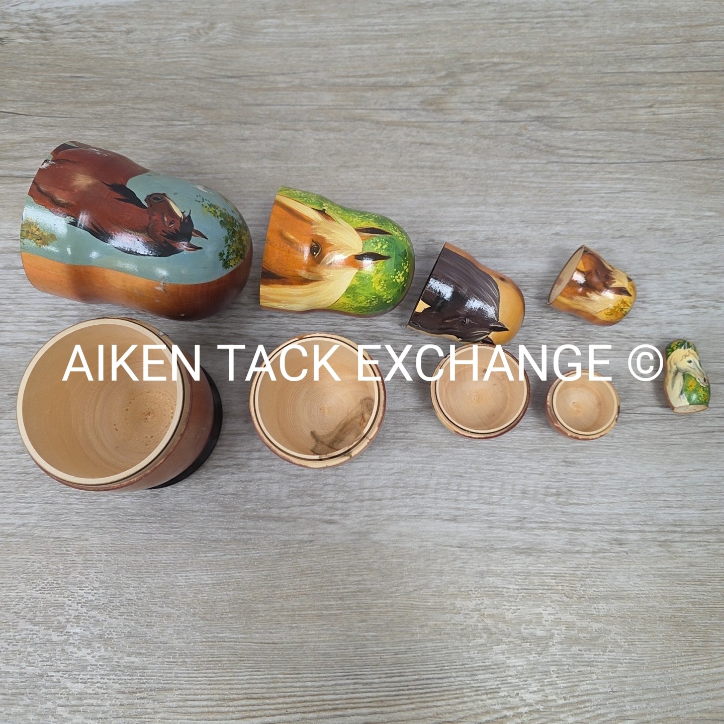 Matryoshka Nesting Dolls with Horse Design
