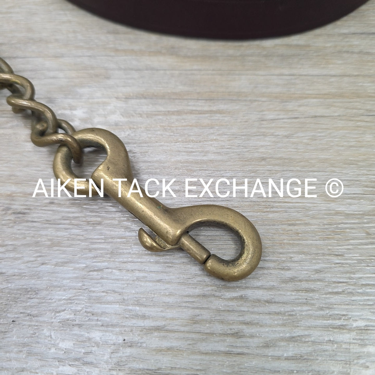 Leather Lead with Brass Chain