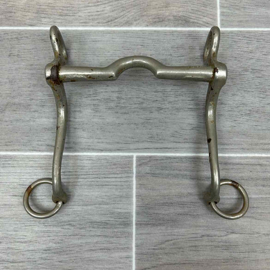 Plated Mullen Mouth Shanked Bit 5"