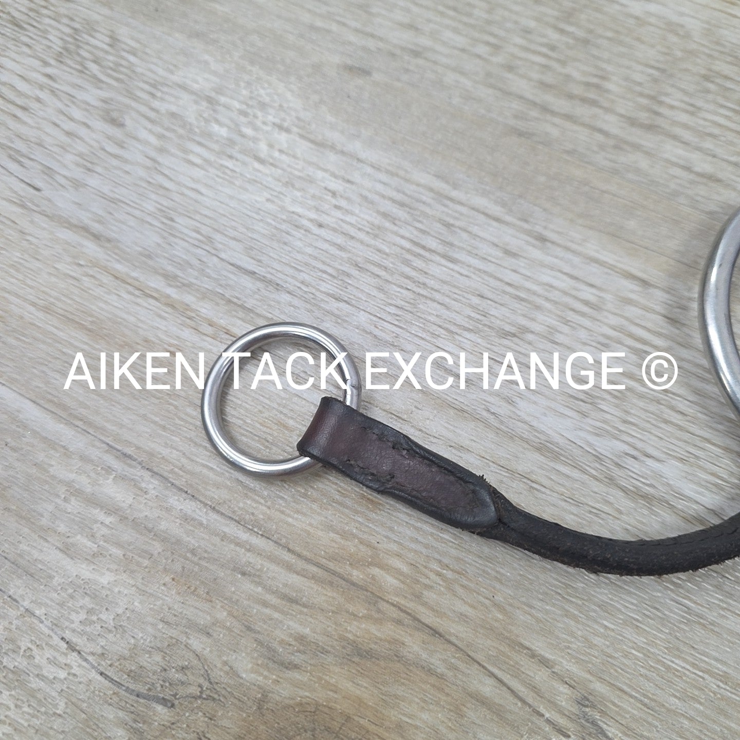 Single Joint Large Ring Loose Ring Gag Bit with Rope Cheek Pieces 5.75"