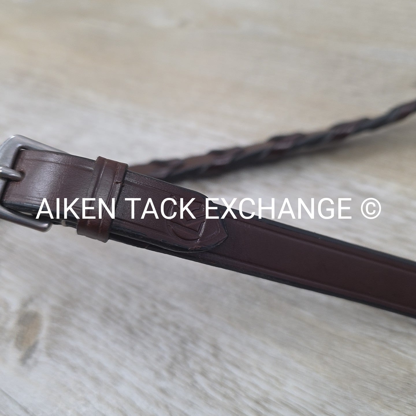 KL Select Square Raised Fancy Stitched Laced Reins, Brown, Size Full