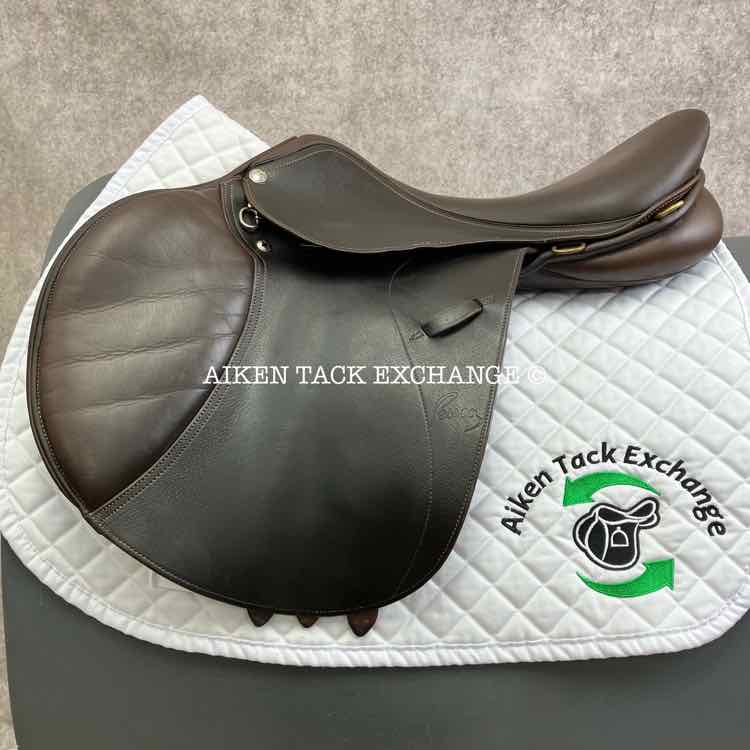 **SOLD** 2008 Pessoa Legacy XP Close Contact Jump Saddle, 17.5" Seat, Adjustable Tree - XCH Changeable Gullet, Wool Flocked Panels