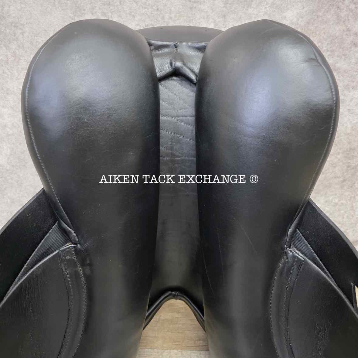 2010 Custom Saddlery Wolfgang Solo Dressage Saddle, 17.5" Seat, Adjustable Tree, Wool Flocked Panels