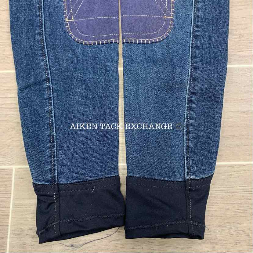 SmartPak Piper Stretch Denim Knee Patch Breeches, Size 24 R