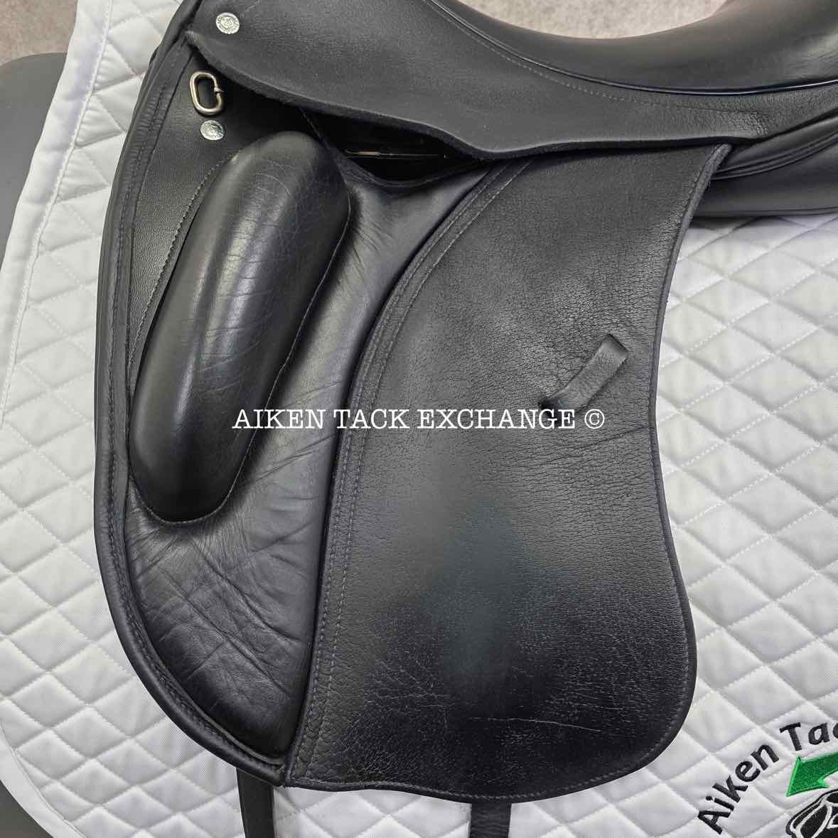2020 Custom Saddlery Wolfgang Gemini R Monoflap Dressage Saddle, 17.5" Seat - Short Flap, Adjustable Tree, Wool Flocked Panels