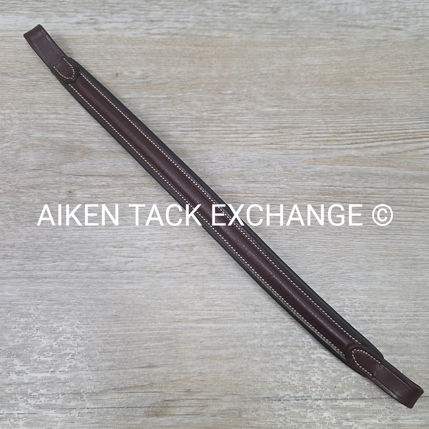 Padded Plain Raised Browband, Brown, 15"