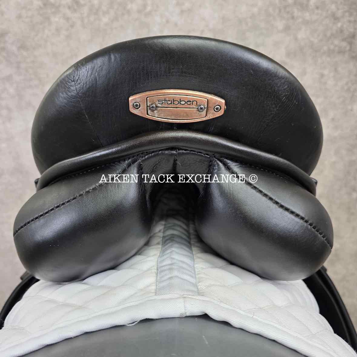 2003 Stubben Maestoso Dressage Saddle, 17" Seat, 32cm Tree - Extra Wide, Wool Flocked Panels