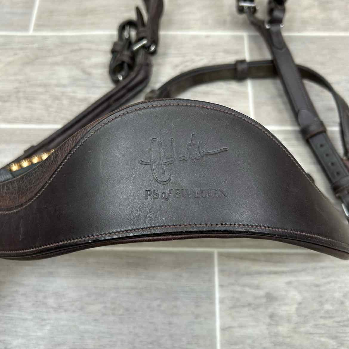PS of Sweden King Edward Bridle with Bling Browband, No Reins, Brown, Size Full
