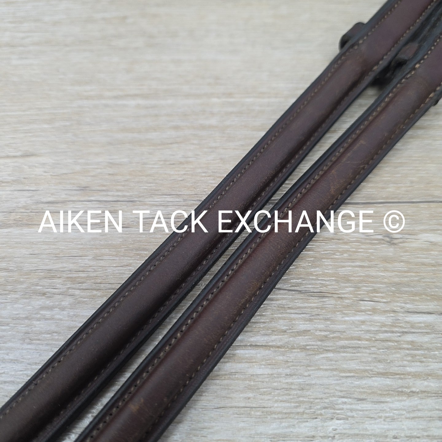 Beval Plain Raised Laced Reins, Brown, 57"
