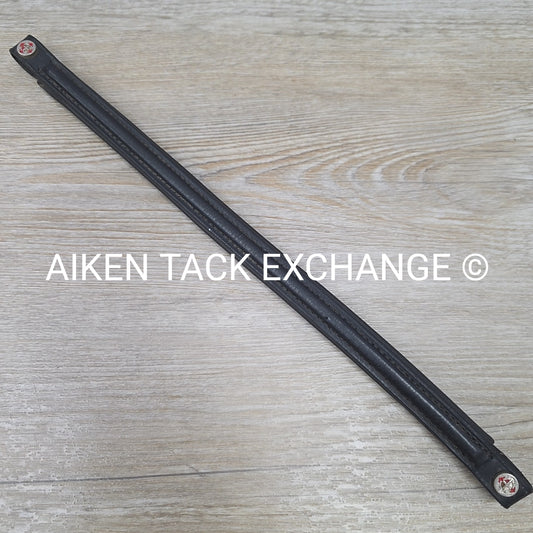 Courbette Padded Plain Raised Browband, Black, 15"