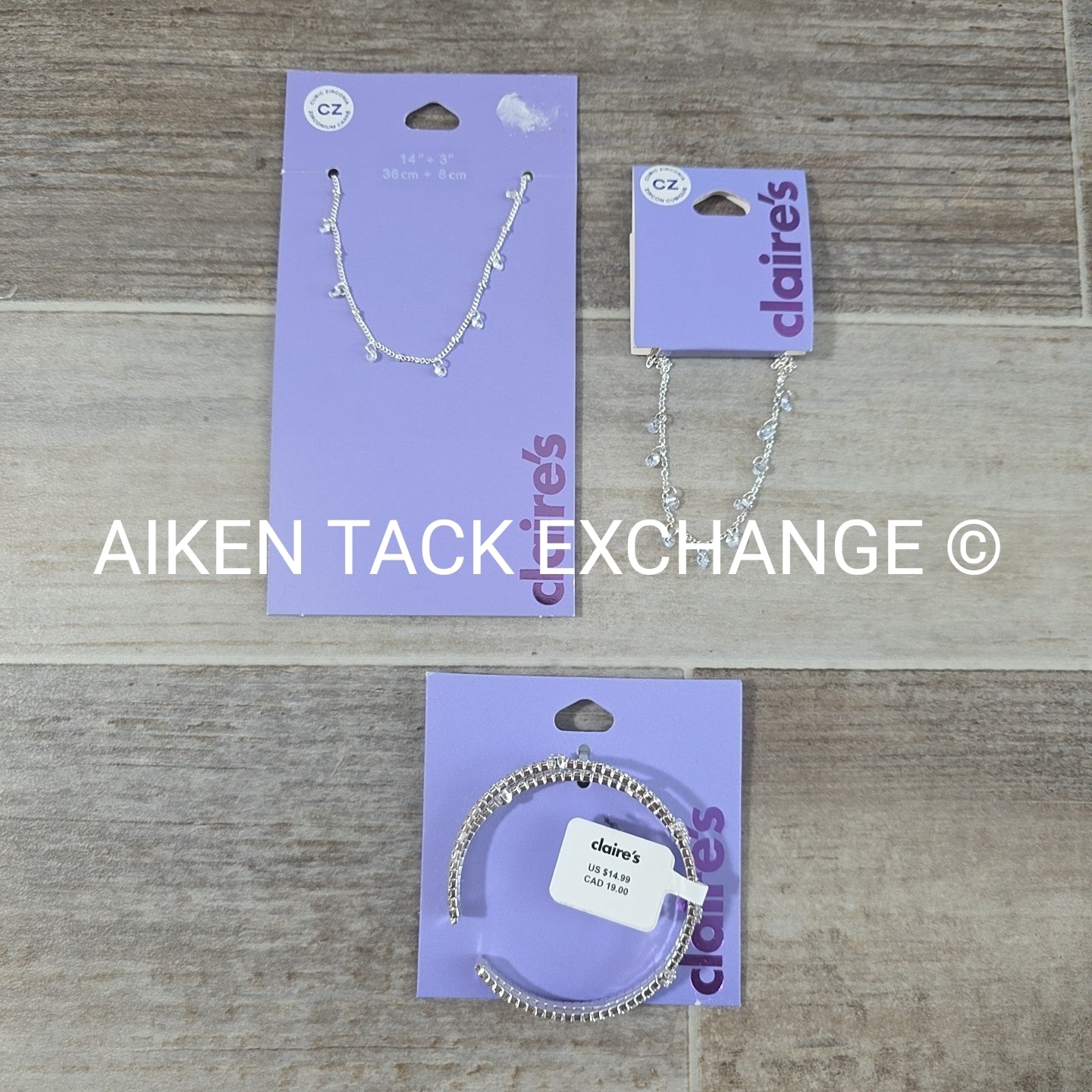 Claire's Jewelry Bundle - 2 Bracelets, 1 Necklace