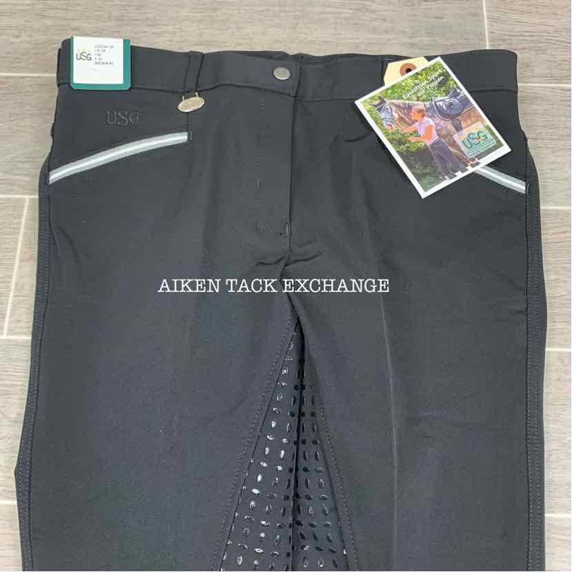 KL Select USG "Ava" Silicone Full Seat Breeches, Size 30