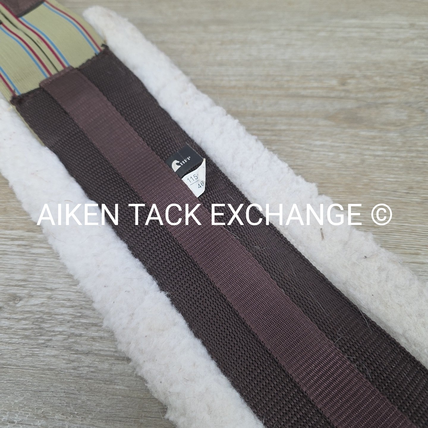 HFP Fleece Girth with Double End Elastic, Brown, 46"