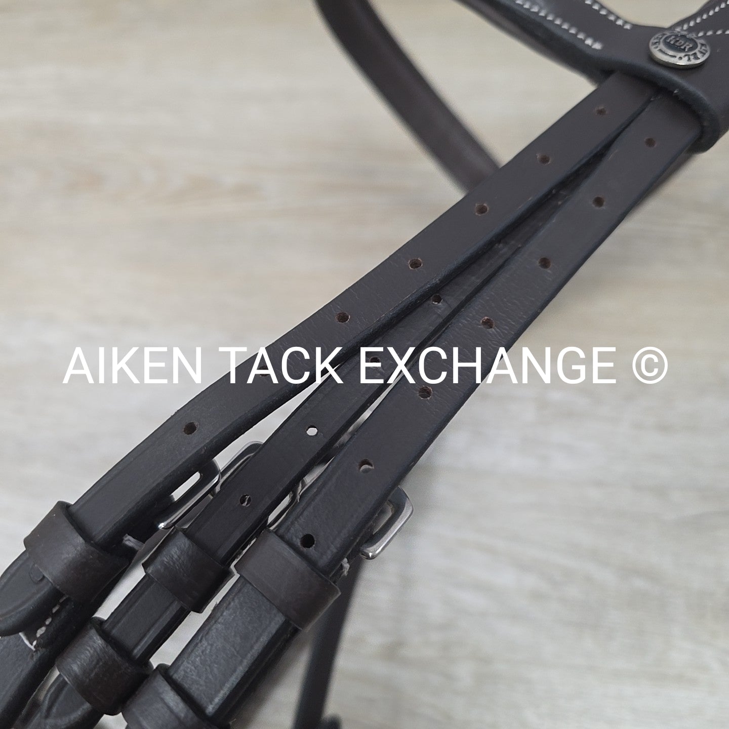 HDR Pro Mono Crown Padded Bridle with Reins, Havana, Size Cob