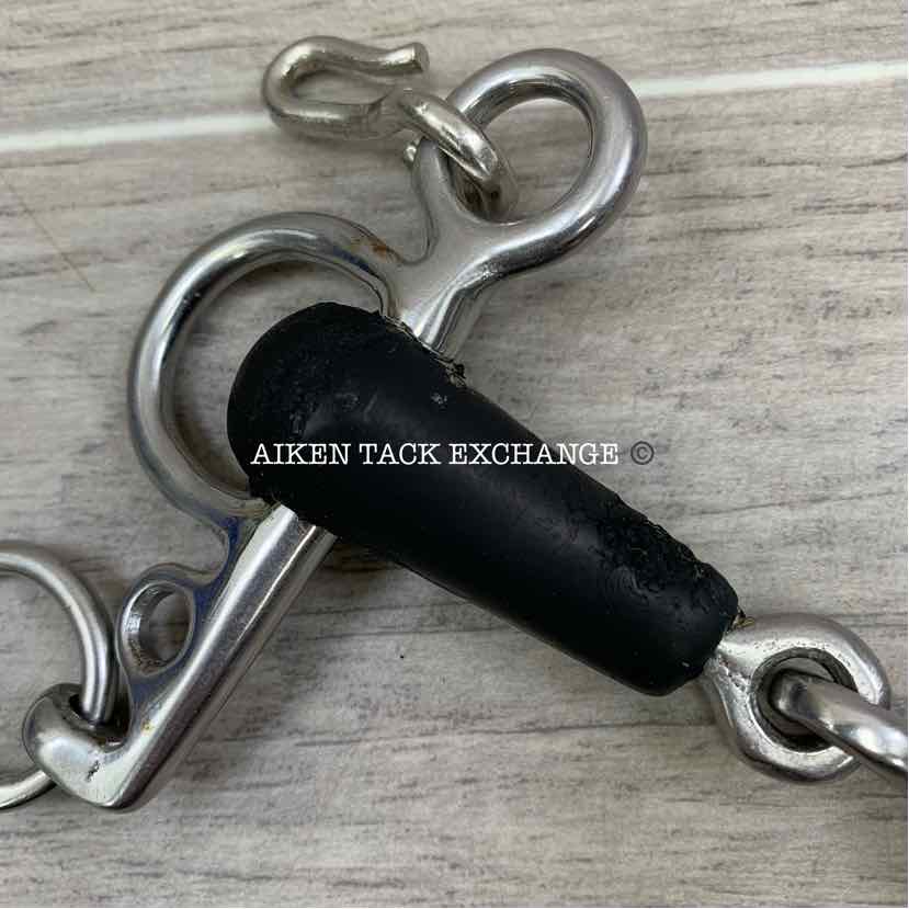 Single Joint Rubber Pelham Bit (has chew marks & blemishes) 4.25"