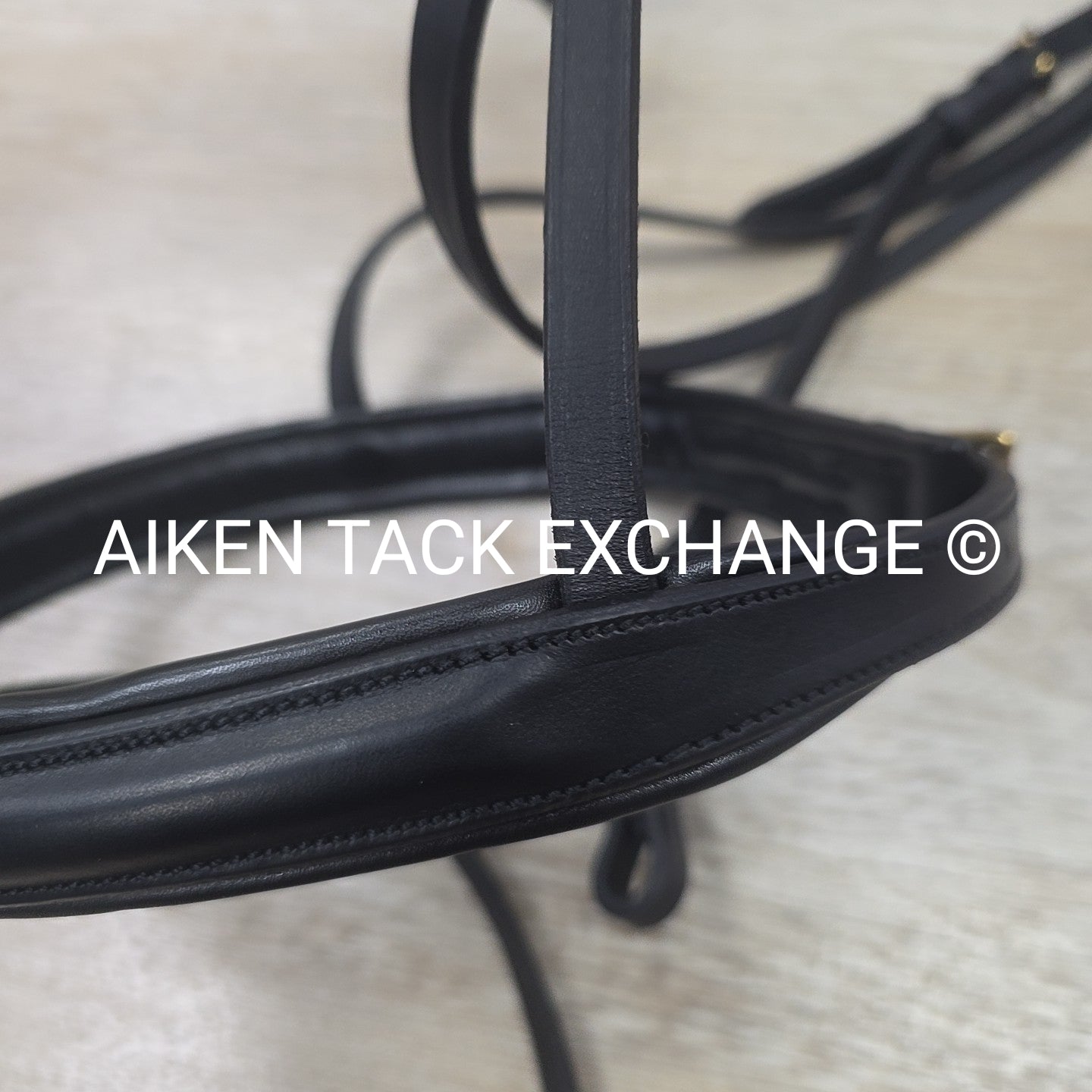 Arc De Triomphe Plain Raised Flash Bridle, No Reins, Black, Oversize