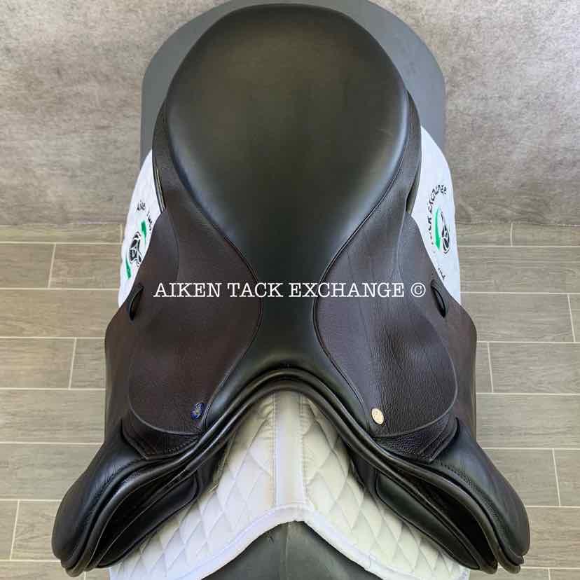 Detente by Advanced Saddle Fit Hadley Jump Saddle, 18" Seat, MW/W Tree, Wool Flocked Panels