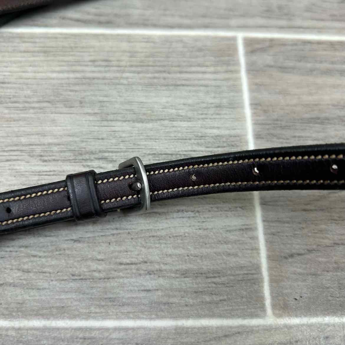 Rodrigo Raised Fancy Stitched Standing Martingale, Brown, Size Full
