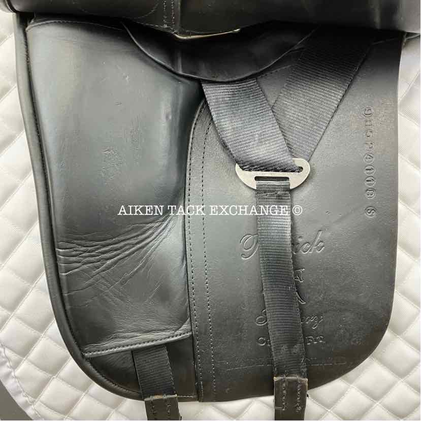 Patrick Saddlery Equation Dressage Saddle, 18" Seat, Short Flap, Extra Wide Tree, Wool Flocked Panels