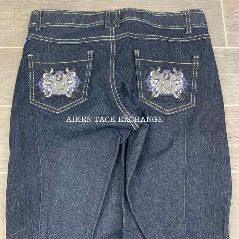 Irideon Boot Cut Denim Knee Patch Breeches, Size 26