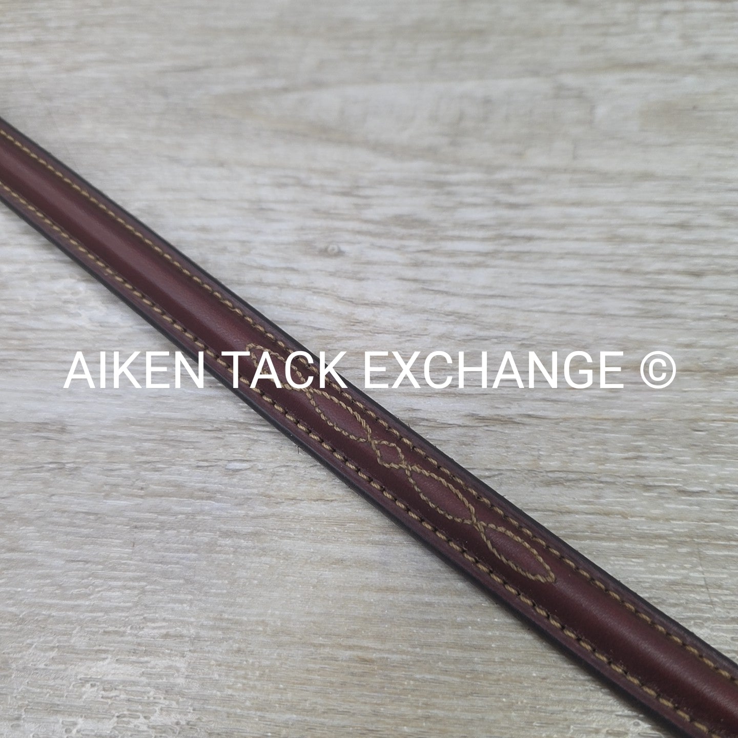 Fancy Stitched Raised Standing Martingale. Brown, Size Full