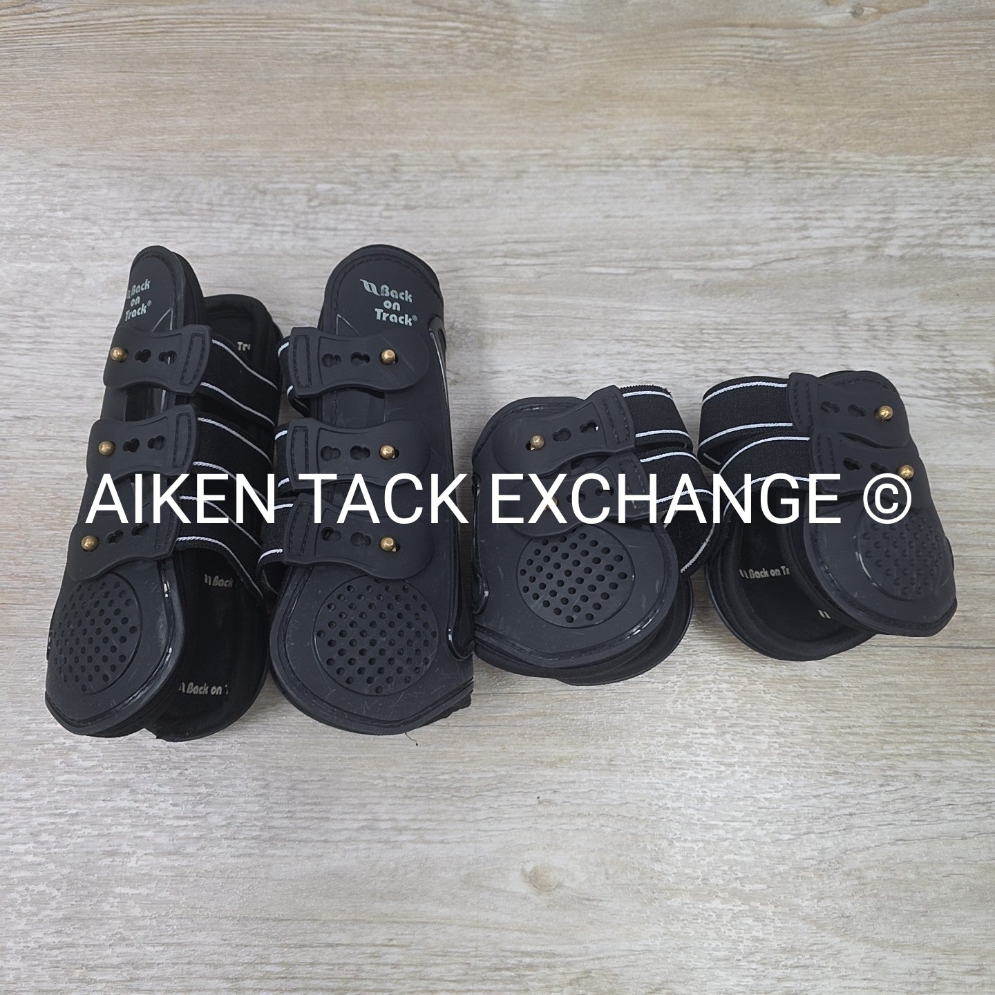 BARGAIN BUNDLE: Back on Track Open Front Boots, Front & Hind Set, Size Cob